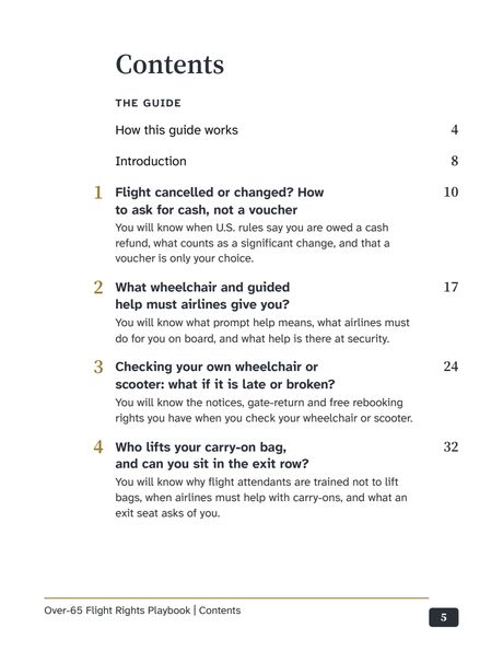Page 5 of 90: The contents, with page numbers